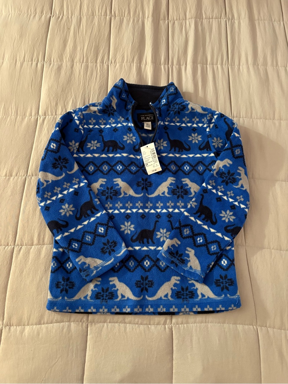 New with tags, Dinosaur fleece, size 5T